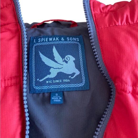 I. Spiewak & Sons Women's Down Vest | Red & Black | Size Small Cabincore - Picture 6 of 13